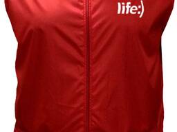 Пошив тонких жилеток-накидок с логотипом, пошив манишек, промо жилетки пошив