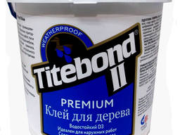 Промышленный влагостойкий клей Titebond II Premium Wood Glue для дерева D-3, 1 кг.
