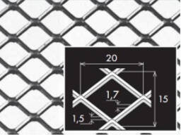 Просічно-витяжні листи (ПВЛ) з н/ж aisi 304 MQ20/15x1,7x1,5/1000x2000