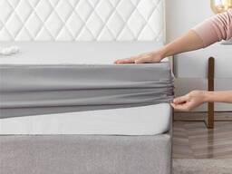 Простынь на резинке Серебро поплин Люкс ,Турция 200*200*20