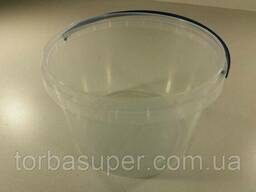 Прозрачное пластиковое ведро для продуктов с крышкой (V=2,3л. ), 100 шт/пач