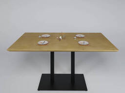 Прямоугольный стол "Серия 5" из натурального дерева со срезом 160х80 см