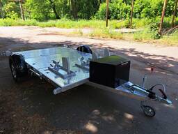 Причіп-платформа Aero CLG 1800 кг для перевезення двох-трьох-мотоциклів, квадроциклів, три