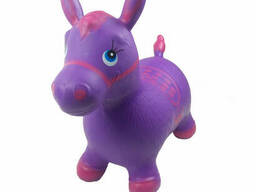 Детский прыгун-лошадка Метр+ резиновый (Фиолетовый) (MS 0373Violet)