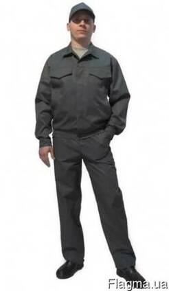 Костюм для разнорабочих, куртка с полукомбинезоном, серый