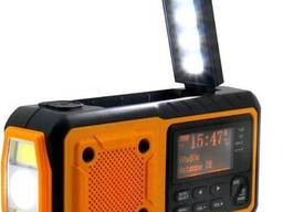 Радиоприемник DAB+/FM-RDS с солнечной панелью и ручным приводом, Bluetooth, фонарь...