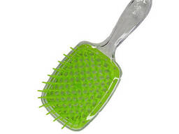 Расческа щетка для волос Superbrush Plus Hollow Comb Прозрачно-салатовый