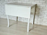 Раскладной стол с откидными полами Тавол Фолди ножки фигурные деревянные Белый - фото 5