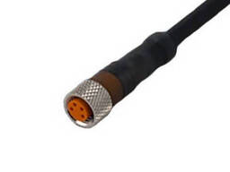Разъем M8 "мама", 4 pin, прямой, с кабелем 5 м