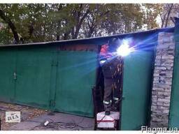 Ремонт железных гаражей, усиление ворот сварочные работы