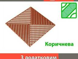 Решетка с дополнительным обрамлением коричневая