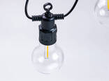 Ретро-гирлянда 5 м с 10 Led-лампами, желтый свет для улицы - фото 1