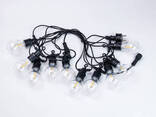 Ретро-гирлянда 5 м с 10 Led-лампами, желтый свет для улицы - фото 3