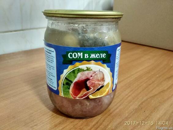 Риба консервована (Сом в желе)