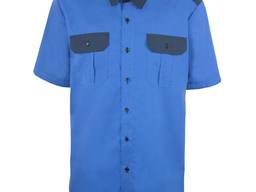 Рубашка комбинированная голубая, спецодежда