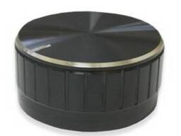 Ручка для переменного резистора R-08 черная (D = 40мм H = 17мм), алюминий