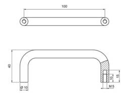 Ручка к корпусу, L100 мм