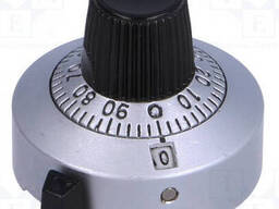 Ручка многооборотного потенциометра с шкалой 11 оборотов под вал 6,3 мм