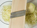 Ручная деревянная шинковка для капусты и нарезки овощей и фруктов с 2 лезвиями. .. - фото 8