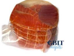 Рулет з риби Лосось (сьомга), тунець, масляна холодного копчення ваг.