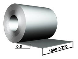Рулон 0,5 мм Zn 100-140 оцинкованный стальной