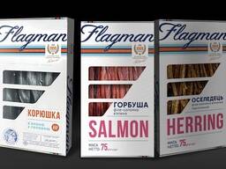 Рыба холодного копчения (корюшка, салака, килька, мойва ) ТМ"Флагман"