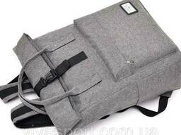 Рюкзак-сумка с USB зарядкой серый