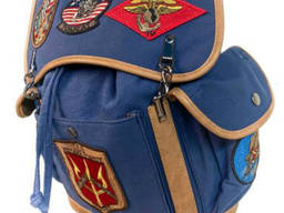 Рюкзак Top Gun Canvas Backpack With Patches (синий)