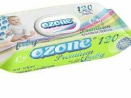 Салфетки влажные антибактериальные Ozone Premium для детей (120шт.)