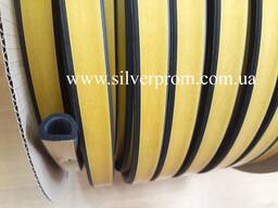 Самоклеючий гумовий ущільнювач профіль D 21х15 чорний