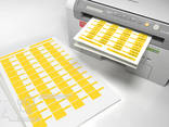 Самоклеющиеся бирки желтые маркировки оптических патч-кордов и пигтейлов D до 5 мм. - фото 2