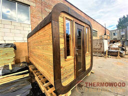 Sauna Cube Quadro Black 3.6x3.5m Thermowood Production