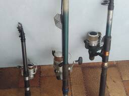 Сдам в аренду телескопические удочки спининги с безынерцыоными катушками.