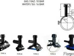 Седловой тройник с фрезой D 40/20 - 355/63 SDR11 ПЕ 100 TEGA