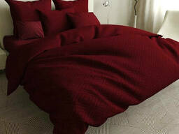 Полуторное постельное белье Бязь Gold Lux (Темно-красный)