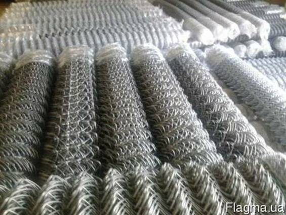 Сетка рабица оцинкованная ячейка:45х45х1,8мм; рулон:2х10м