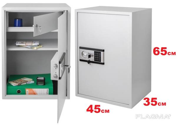 Сейф 65х45Х35см. офисный с взломостойким электронным замком