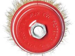 Щетка-чашка Vitals гофрированная латунированная 100 мм М14, 0,3 мм