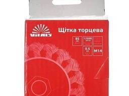 Щетка-чашка Vitals плетенная сталь 85 мм М14, 0,5 мм