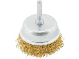 Щетка торцевая Mastertool из латунной рифленой проволоки Ø 65 мм со стержнем 1⁄4" 19-7406