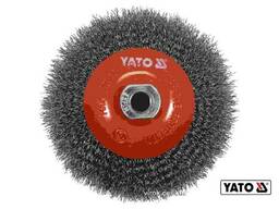 Щітка дискова зачисна з нержавіючої сталі до КШМ YATO Ø125 мм 12500 об/хв М14