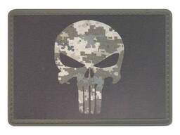 Шеврон Punisher 7 х 5 см ПВХ черный / ММ-14