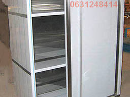 Шкаф для посуды из нержавейки внутри 3 полки двери купе