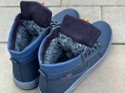 Шкіряні зимові теплі черевики Nike сині