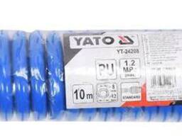Шланг пневматический спиральный Yato быстросоединяемый 8/12 мм ≤12 Бар 10 м полиуретан. ..