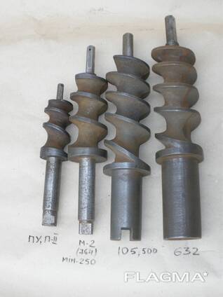 Шнеки для промислових мясорубок М-2 (764); МИМ-105 ;М-632; привод ПУ-0.6