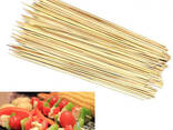 Шпажки бамбуковые палочки для шашлыка канапе 25 см (длина 200 мм) 100шт/уп. - фото 2