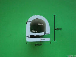 Силиконовый уплотнитель е-образный 20мм