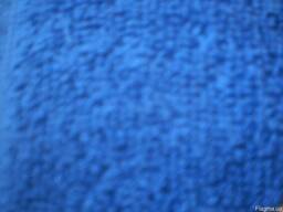 Синяя махровая ткань