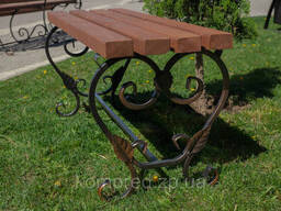 Скамья парковая кованая без спинки 1000 мм тр15х15 Kompred kc-014